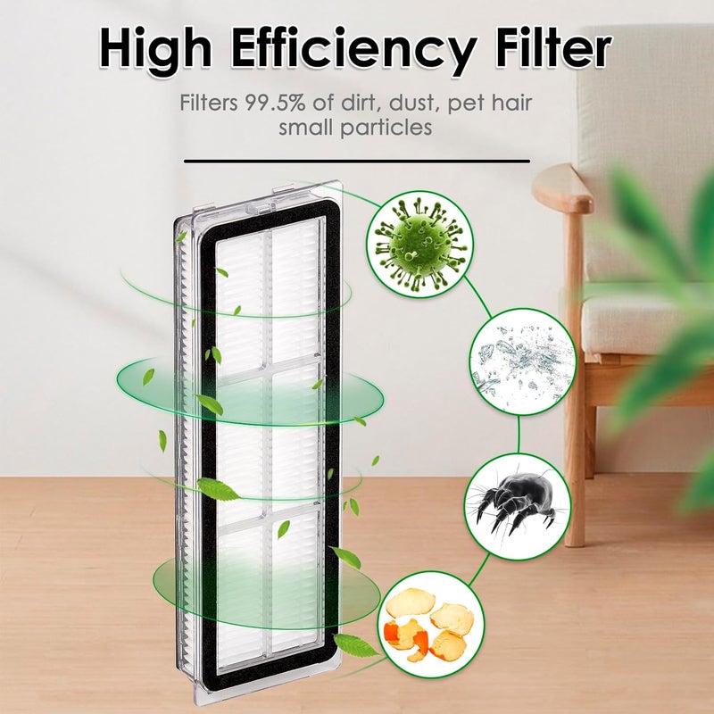 CHAIN PEAK (6 Pieces) HEPA Filter Compatible With Dreame L10s Ultra, L10s Pro, L10 Ultra, Z10 Pro, S10, S10 PRO, S10 PLUS, B101CN, 1C, W10, X10+, L10 + plus, Z10 pro, D10 PLUS, Replacement Filters - Image 2